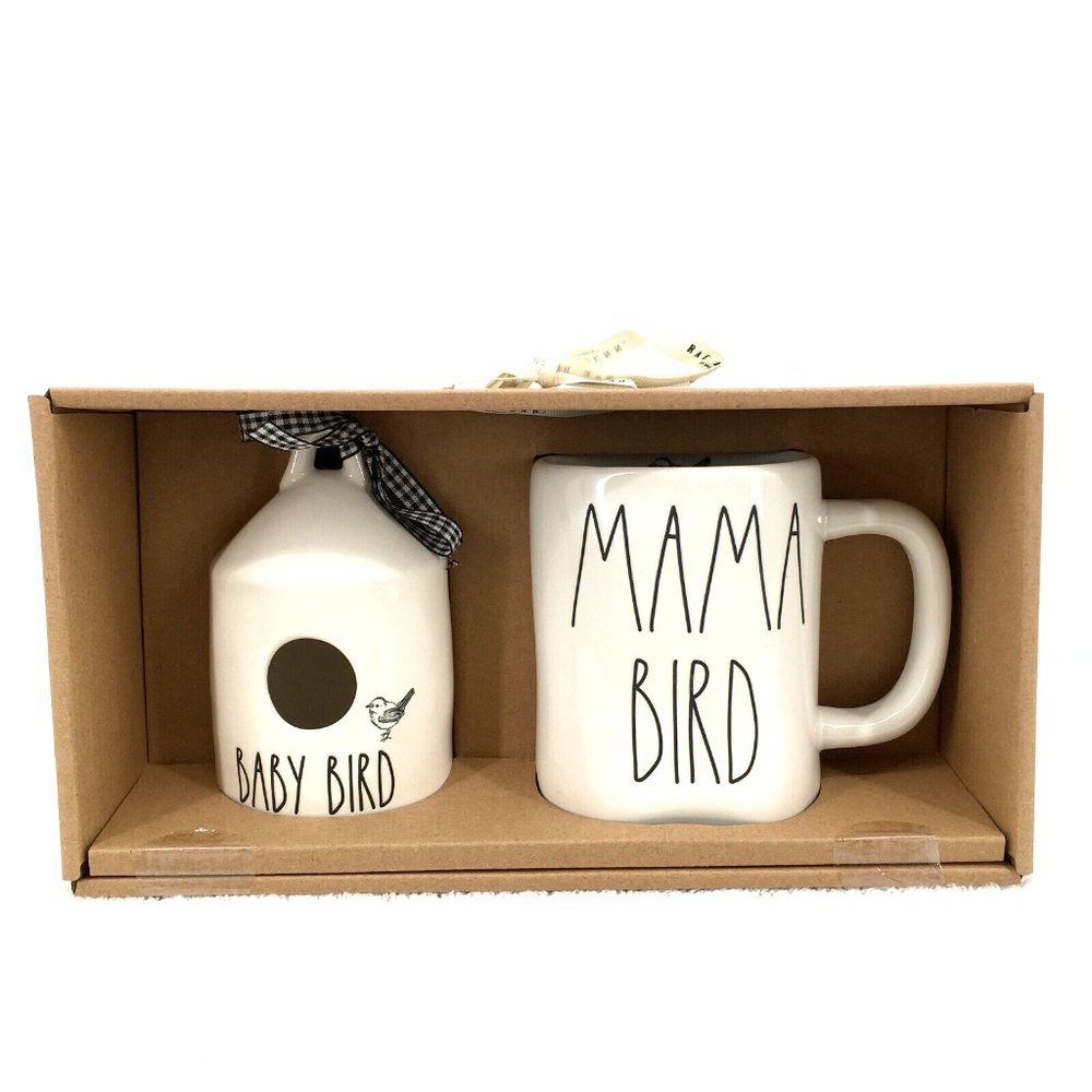 Rae Dunn Mama Bird Mug Set